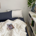 pale dusty colors plain bedding aesthetic duvet cover minimalistic sheet set roomtery
