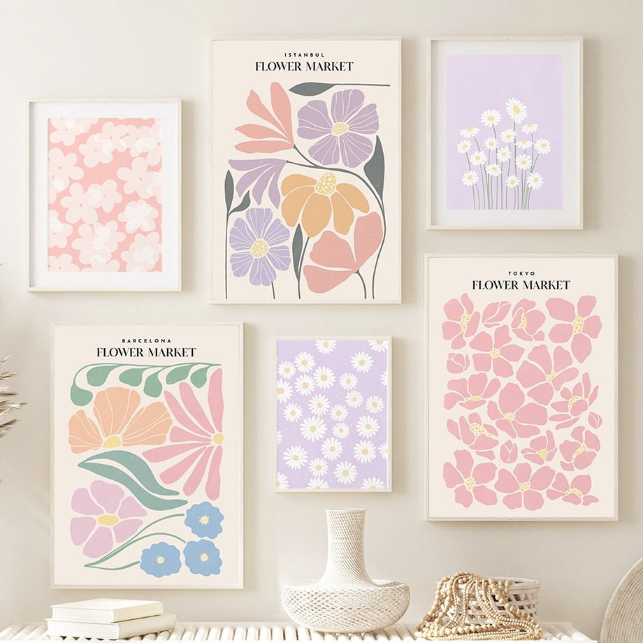 Block Print Art | Garden Girl Flowers | Eugene Flower Delivery