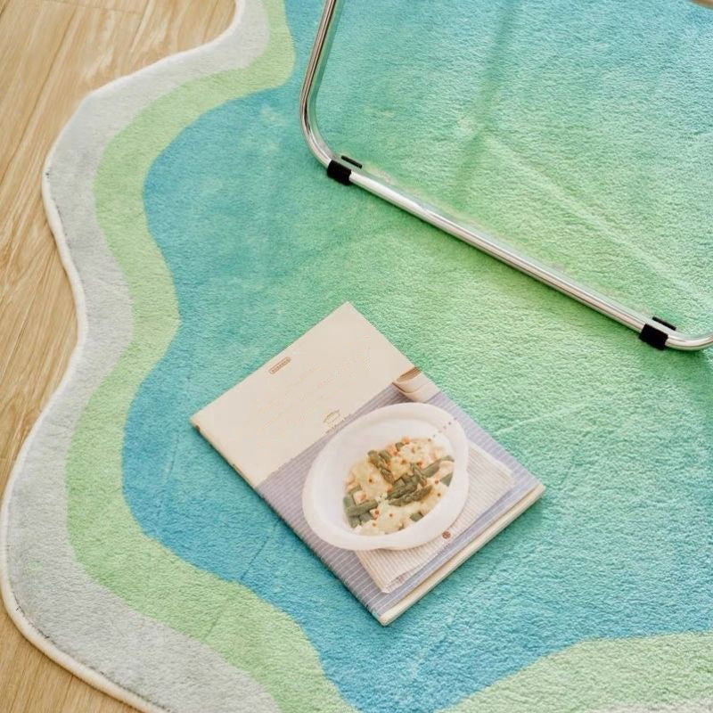 pastel blob irregular accent rug danish pastel aesthetic pastel gradient accent carpet roomtery