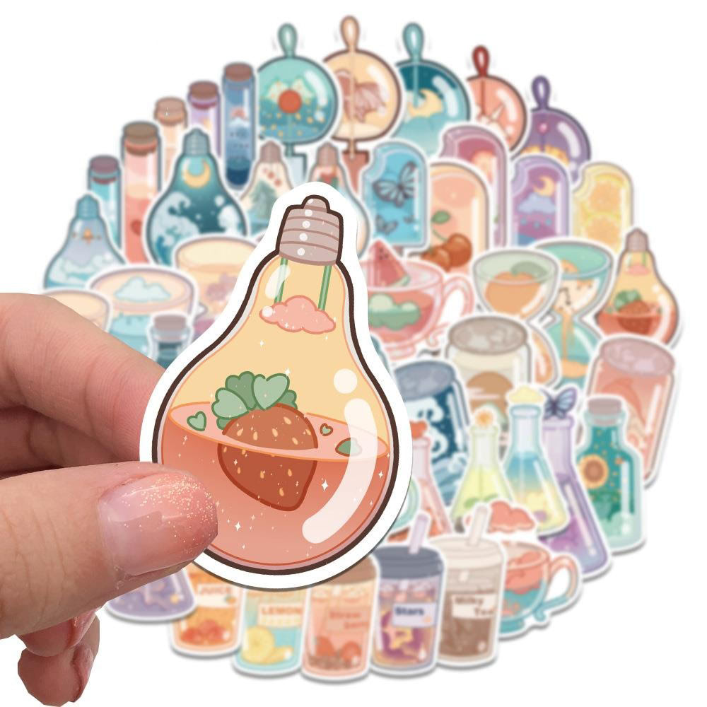 pastel kawaii flasks aesthetic sticker pack roomtery