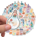 pastel kawaii flasks aesthetic sticker pack roomtery