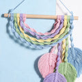 pastel color macrame tassels wall hanging decor