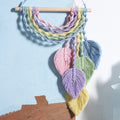 pastel color macrame tassels wall hanging decor