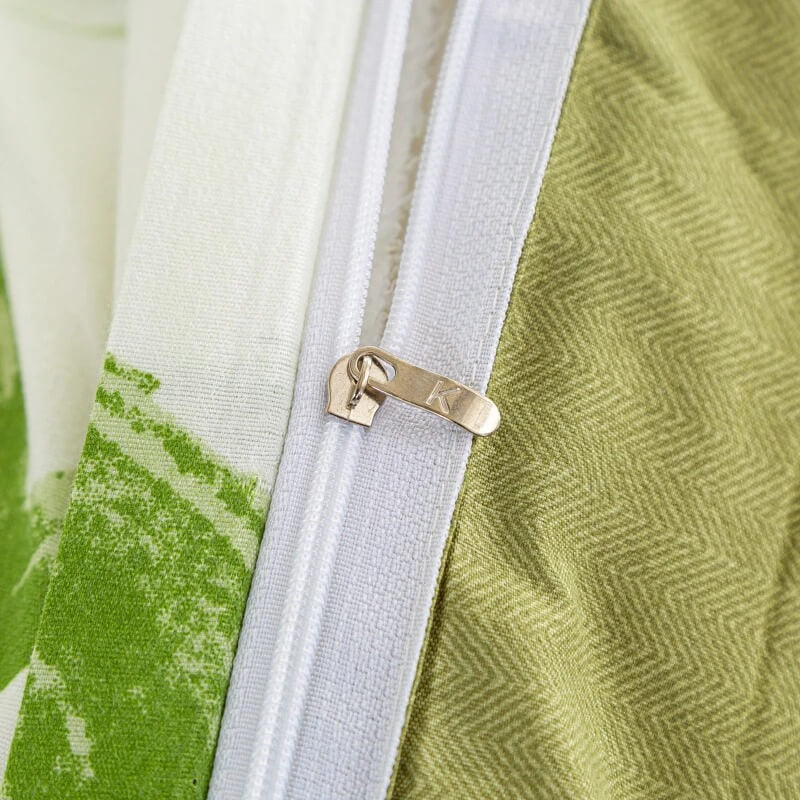 cute hand drawn green hearts pattern aesthetic bedding set roomtery