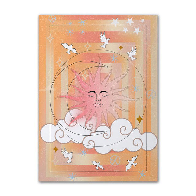 vintage pastel gradient canvas wall art aesthetic posters roomtery