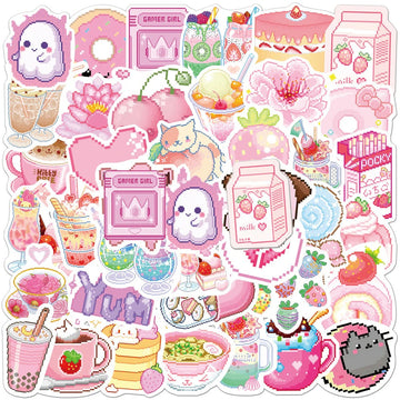 Pink Pixeled Sticker Pack