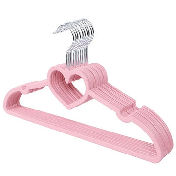 aesthetic room pink heart shaped hangers roomtery