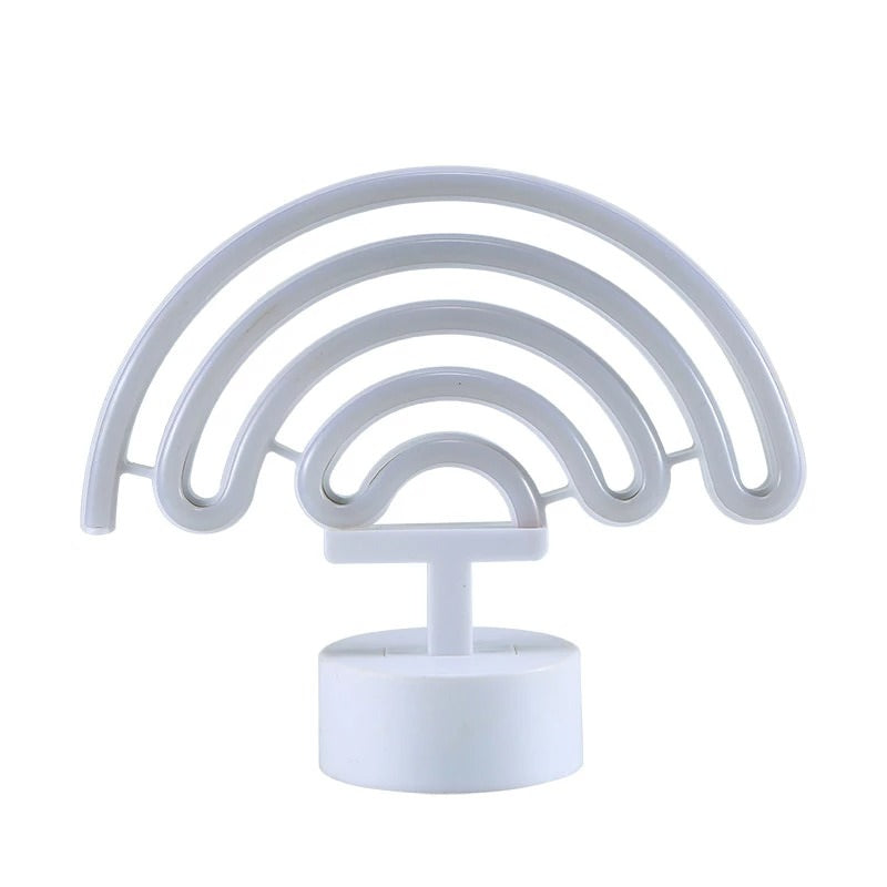 rainbow table desktop led neon sign usb powered kawaii room decor aesthetic roomtery