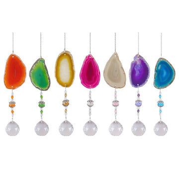 Raw Stone Cut Crystal Suncatcher