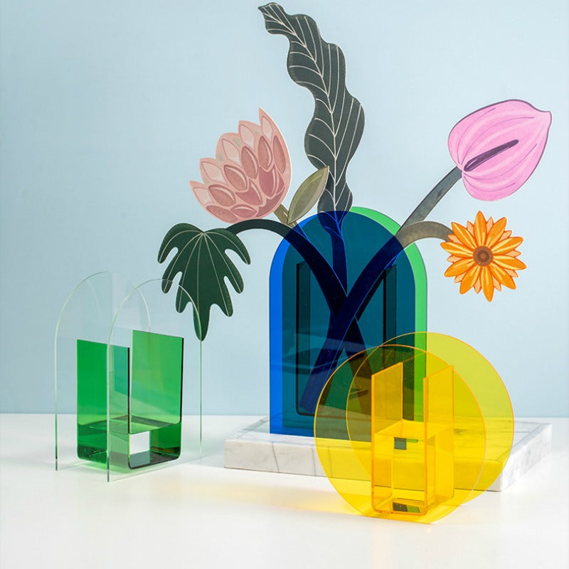roomtery aesthetic transparent acrylic vases