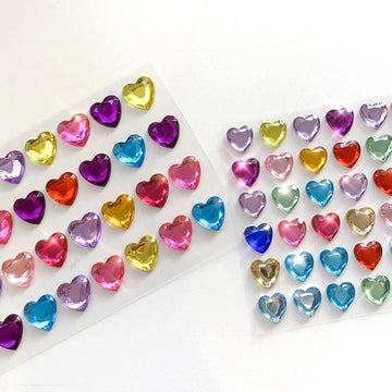 3D Heart Shiny Stickers