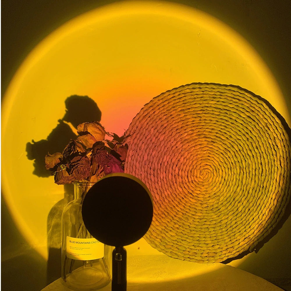 aesthetic sunset lamp sunset projector halo lamp the sun light projector roomtery