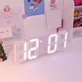 aesthetic desk decor white digital korean alarm clock