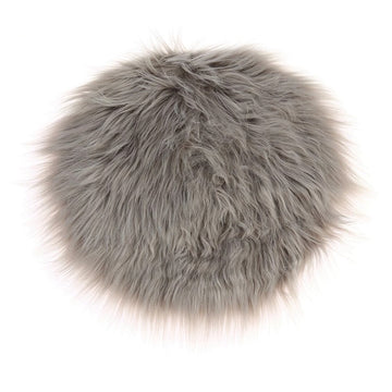 Faux Fur Round Seat Cushion