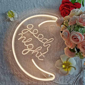 moon good night wall neon sign for aesthetic bedroom roomtery