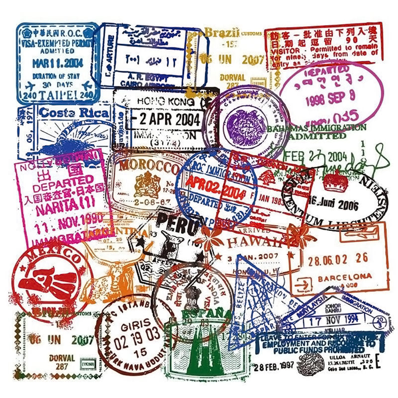 Travel Sticker Pack, Pastell Reise Sticker, Passport Sticker