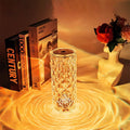 rose diamond crystal led lamp sparkling night light shimmering acrylic lamp aesthetic LED light table lamp roomtery