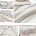 shining lace trip and ruffles soft girl aesthetic bedding set bed linens roomtery