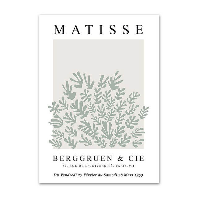 sage green matisse gallery wall art aesthetic canvas posters roomtery