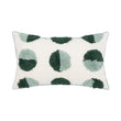 Sage Green Circles Tufted Cushion Cover