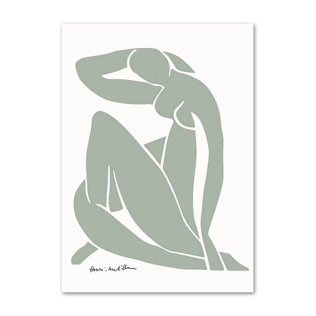 sage green aesthetic posters matisse gallery wall art roomtery