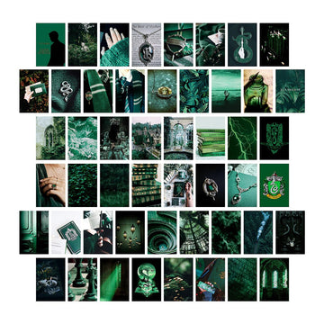 Slither Green Wall Collage Cards