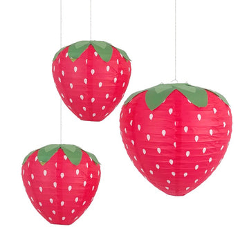 strawberry lanterns hanging ceiling decor