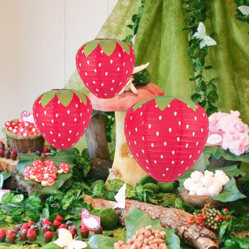 strawberry lanterns hanging ceiling decor