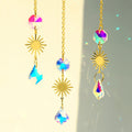 moon and star natural amethyst suncatcher hanging decor roomtery
