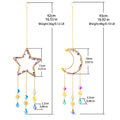 moon and star natural amethyst suncatcher hanging decor roomtery