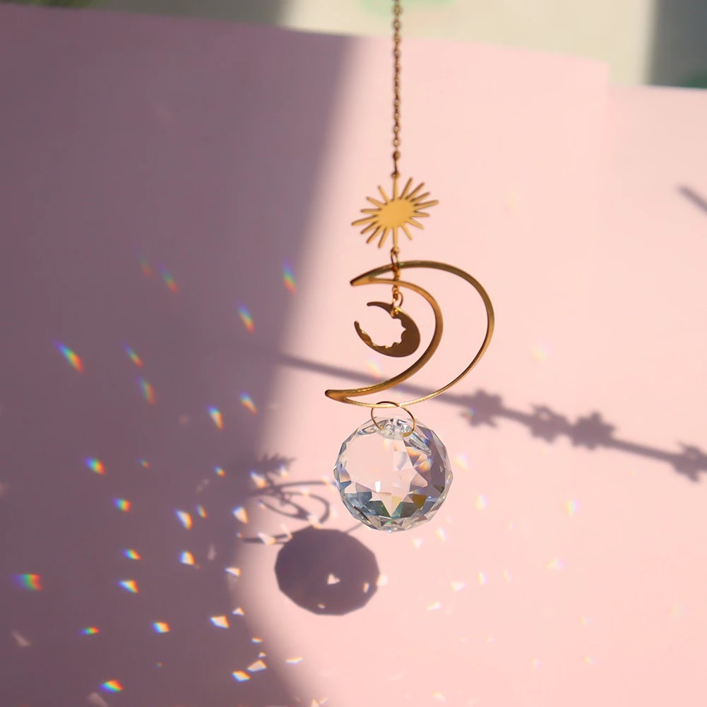 hanging sun catcher fairycore aesthetic light catcher roomtery