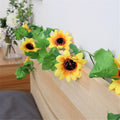 sunflower artificial flower vine fairy lights string light set art hoe aesthetic decor roomtery
