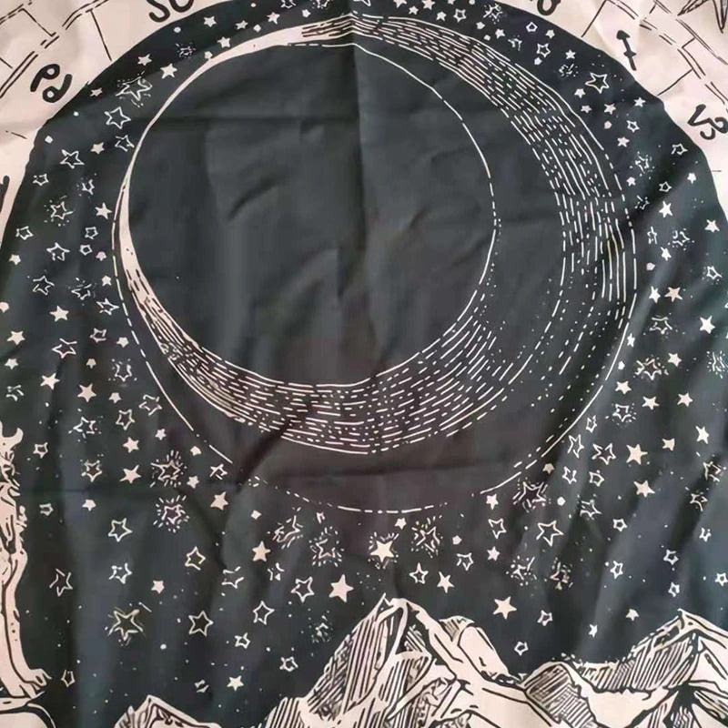 the moon tarot card astrology aesthetic tapestry roomtery