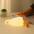 silicon rubber warm white night light duck lamp kawaii korean aesthetic room decor roomtery