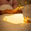 silicon rubber warm white night light duck lamp kawaii korean aesthetic room decor roomtery