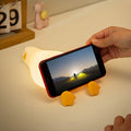 silicon rubber warm white night light duck lamp kawaii korean aesthetic room decor roomtery