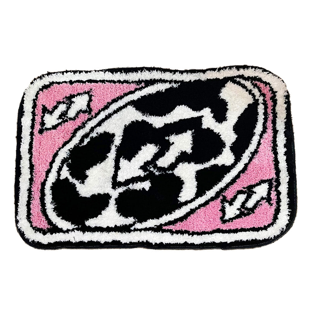 reverse card fluffy accent rug