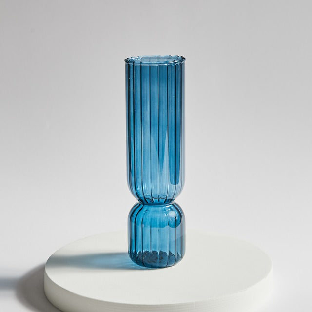 vintage retro aesthetic striped tower glass vase roomtery