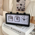vintage retro style table mechanical flip clock Desktop Digital Clock with Calendar Clock Home Decor Vintage Home Decor roomtery