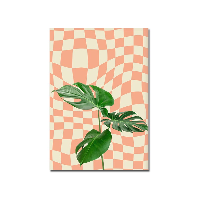wavy checkered 80s vintage cocktails canvas wall art print aesthetic posters roomtery