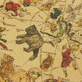 vintage retro zodiac constellation astrology map paper poster roomtery