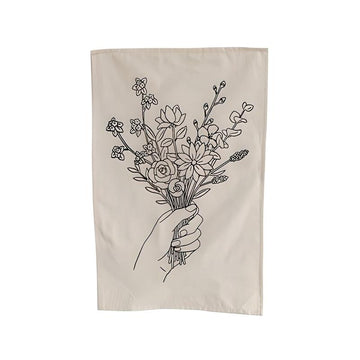 Outline Wild Flowers Mini Tapestry