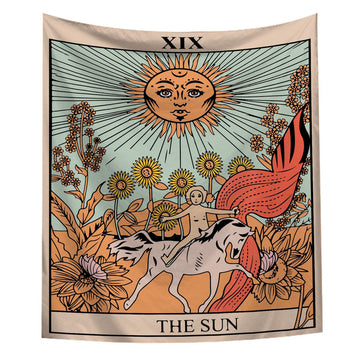 witch room aesthetic decor the sun tarot tapestry roomtery