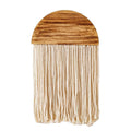 wooden macrame semicircle aesthetic wall hanging decor