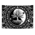 yin yang black white tree if life aesthetic wall hanging decor tapestry roomtery