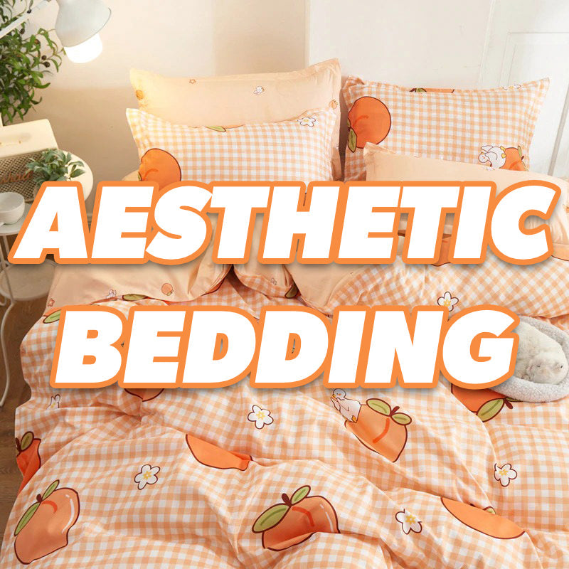 AESTHETIC BEDDING Bed Sheet Sets, Cushions, Throws & Plushies