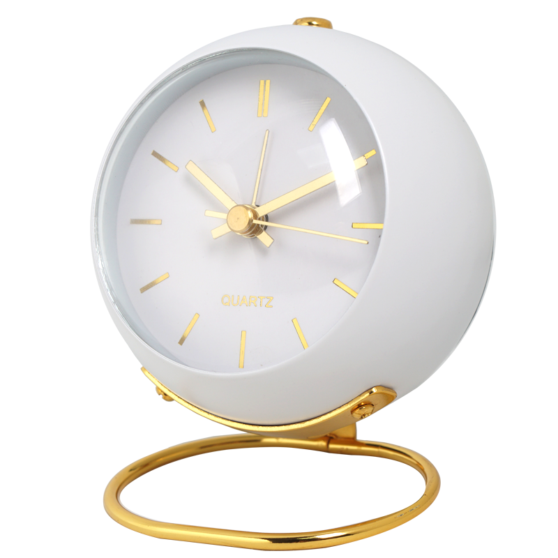 vintage minimalist round table alarm clock aesthetic room decor roomtery