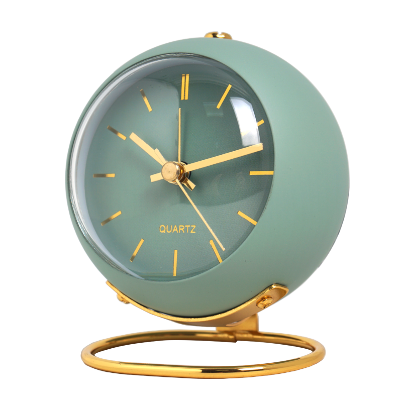 vintage minimalist round table alarm clock aesthetic room decor roomtery