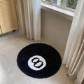 the 8 ball black round aesthetic grunge accent rug roomtery