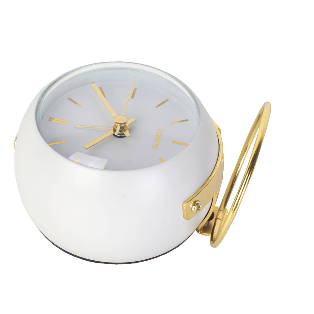 vintage minimalist round table alarm clock aesthetic room decor roomtery